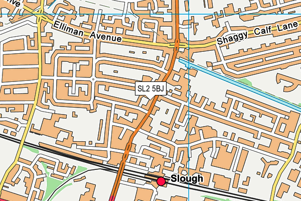 SL2 5BJ map - OS VectorMap District (Ordnance Survey)