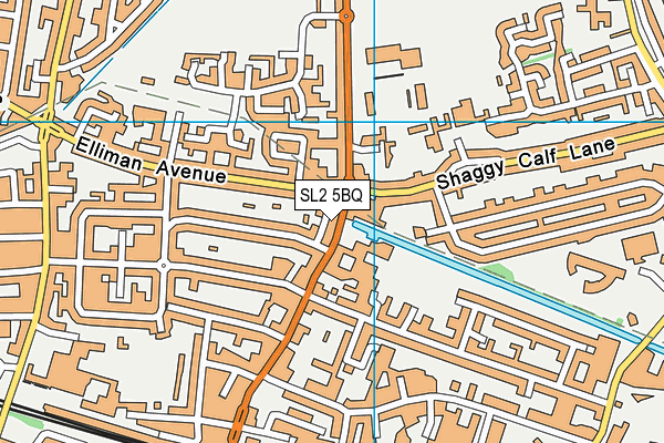 SL2 5BQ map - OS VectorMap District (Ordnance Survey)