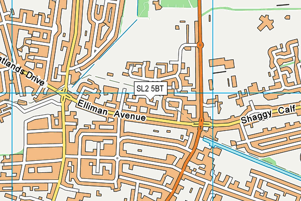 SL2 5BT map - OS VectorMap District (Ordnance Survey)