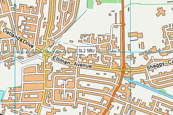 SL2 5BU map - OS VectorMap District (Ordnance Survey)