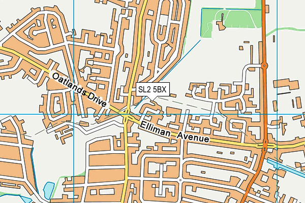 SL2 5BX map - OS VectorMap District (Ordnance Survey)