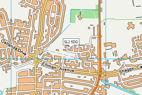 SL2 5DG map - OS VectorMap District (Ordnance Survey)