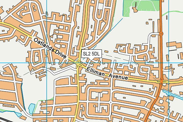SL2 5DL map - OS VectorMap District (Ordnance Survey)