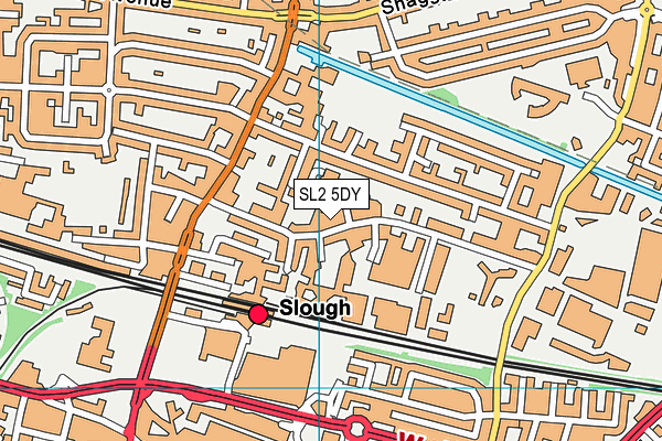 SL2 5DY map - OS VectorMap District (Ordnance Survey)