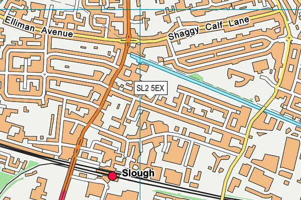 SL2 5EX map - OS VectorMap District (Ordnance Survey)