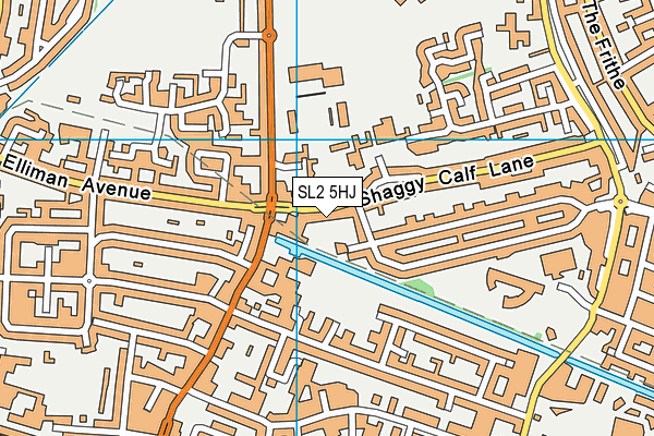 SL2 5HJ map - OS VectorMap District (Ordnance Survey)