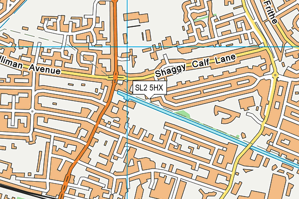 SL2 5HX map - OS VectorMap District (Ordnance Survey)