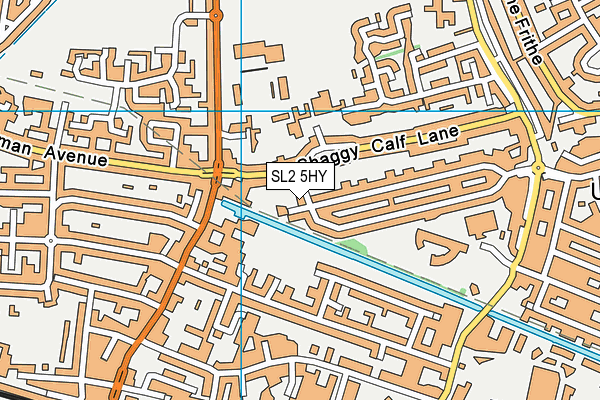 SL2 5HY map - OS VectorMap District (Ordnance Survey)