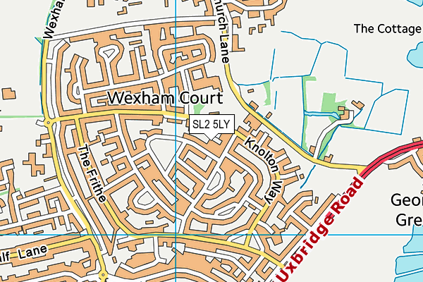 SL2 5LY map - OS VectorMap District (Ordnance Survey)
