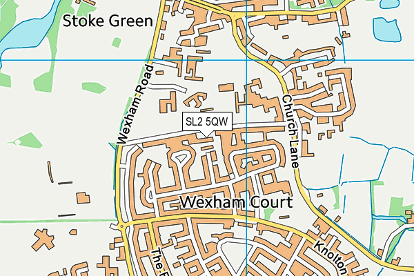 SL2 5QW map - OS VectorMap District (Ordnance Survey)