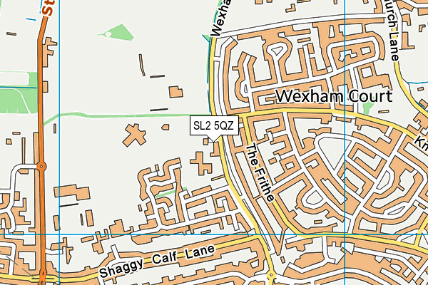 SL2 5QZ map - OS VectorMap District (Ordnance Survey)