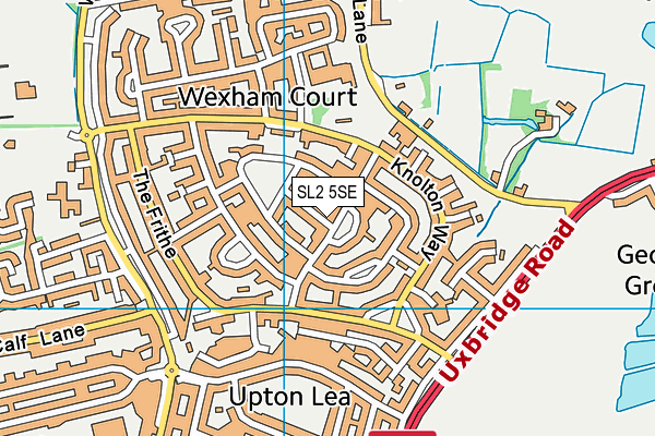 SL2 5SE map - OS VectorMap District (Ordnance Survey)