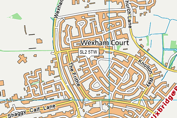 SL2 5TW map - OS VectorMap District (Ordnance Survey)
