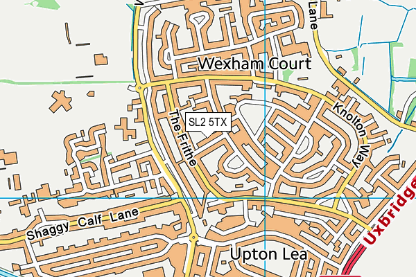 SL2 5TX map - OS VectorMap District (Ordnance Survey)
