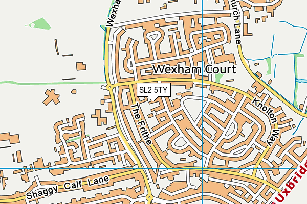 SL2 5TY map - OS VectorMap District (Ordnance Survey)