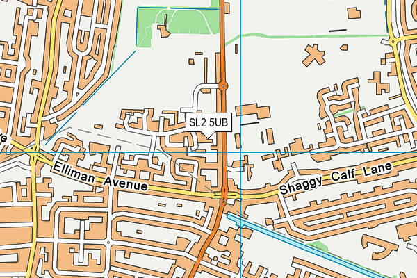 SL2 5UB map - OS VectorMap District (Ordnance Survey)