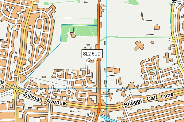 SL2 5UD map - OS VectorMap District (Ordnance Survey)