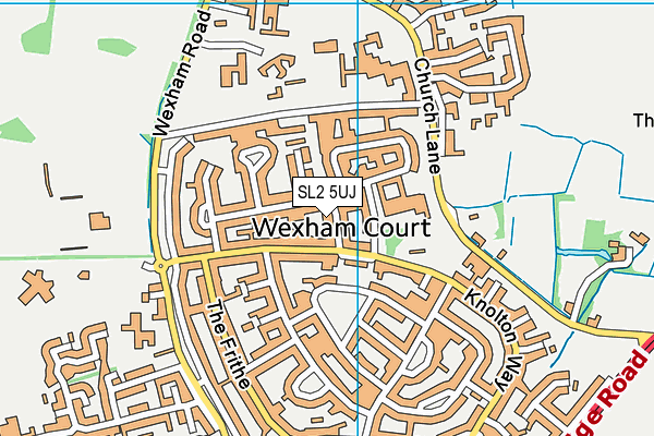 SL2 5UJ map - OS VectorMap District (Ordnance Survey)