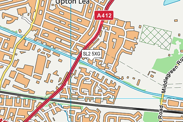 SL2 5XG map - OS VectorMap District (Ordnance Survey)