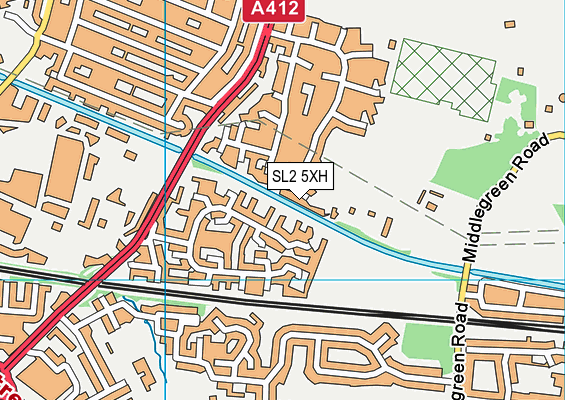 SL2 5XH map - OS VectorMap District (Ordnance Survey)