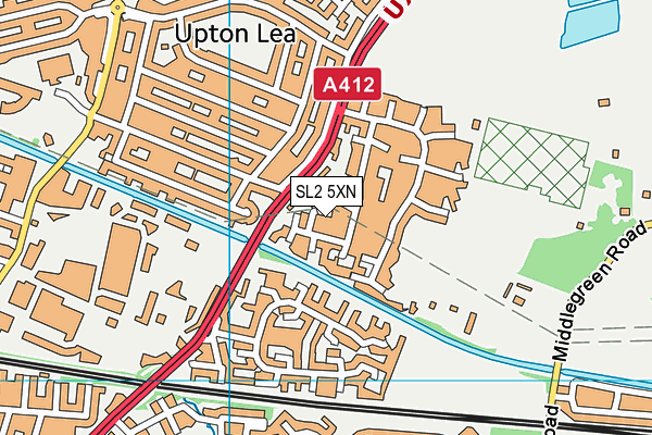 SL2 5XN map - OS VectorMap District (Ordnance Survey)