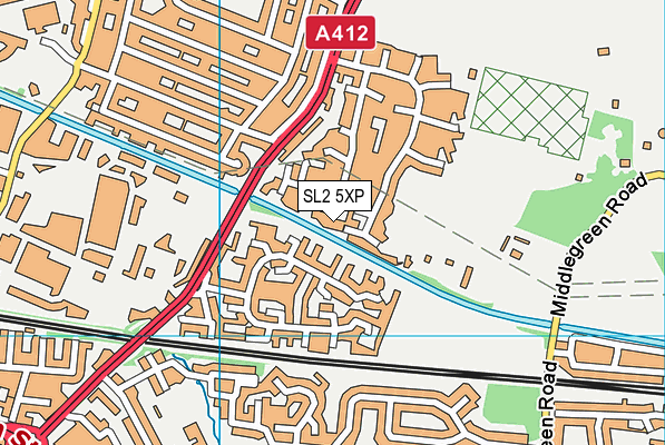 SL2 5XP map - OS VectorMap District (Ordnance Survey)