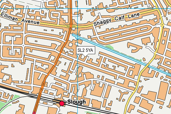 SL2 5YA map - OS VectorMap District (Ordnance Survey)