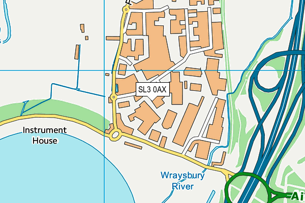 SL3 0AX map - OS VectorMap District (Ordnance Survey)