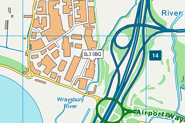 SL3 0BQ map - OS VectorMap District (Ordnance Survey)
