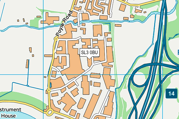 SL3 0BU map - OS VectorMap District (Ordnance Survey)