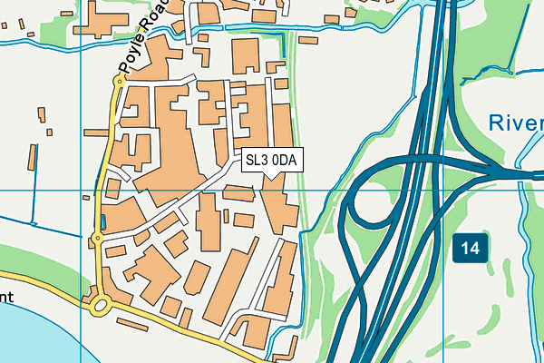 SL3 0DA map - OS VectorMap District (Ordnance Survey)