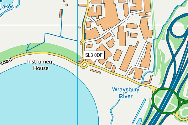 SL3 0DF map - OS VectorMap District (Ordnance Survey)