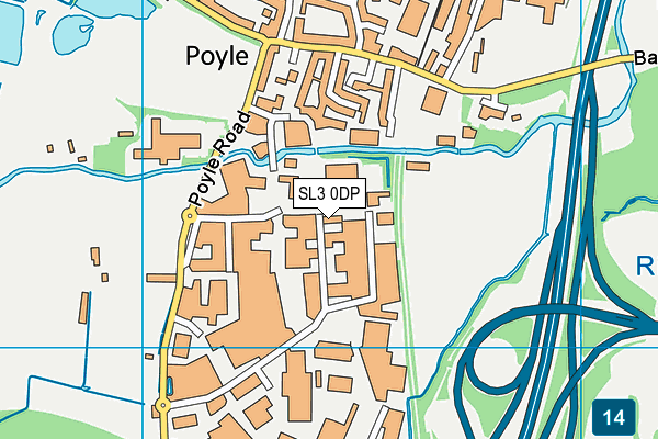 SL3 0DP map - OS VectorMap District (Ordnance Survey)