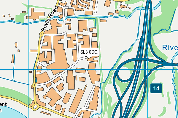 SL3 0DQ map - OS VectorMap District (Ordnance Survey)