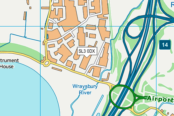 SL3 0DX map - OS VectorMap District (Ordnance Survey)