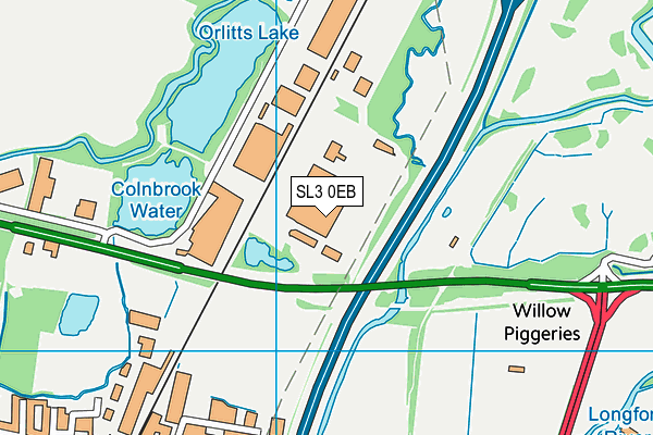 SL3 0EB map - OS VectorMap District (Ordnance Survey)