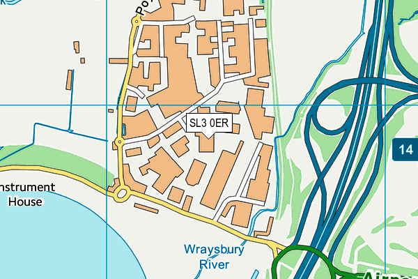 SL3 0ER map - OS VectorMap District (Ordnance Survey)