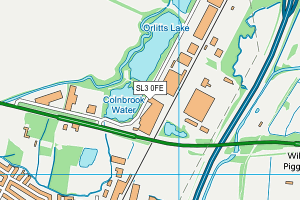 SL3 0FE map - OS VectorMap District (Ordnance Survey)
