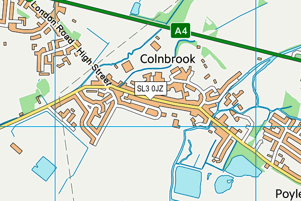 Colnbrook Church of England Primary School map (SL3 0JZ) - OS VectorMap District (Ordnance Survey)