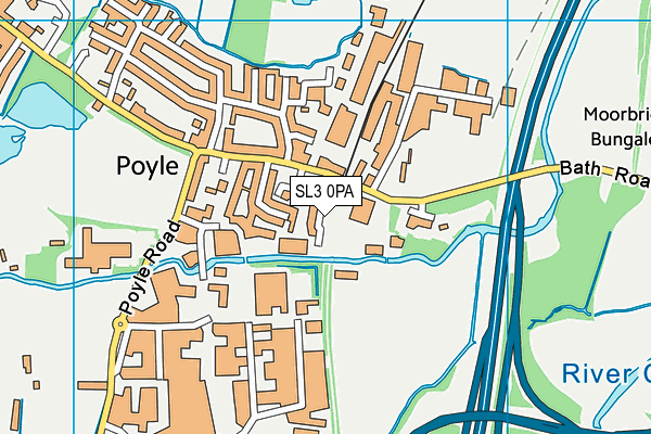 SL3 0PA map - OS VectorMap District (Ordnance Survey)