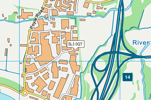 SL3 0QT map - OS VectorMap District (Ordnance Survey)