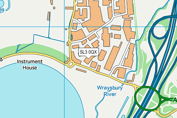 SL3 0QX map - OS VectorMap District (Ordnance Survey)