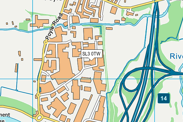 SL3 0TW map - OS VectorMap District (Ordnance Survey)