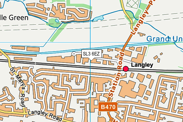 SL3 6EZ map - OS VectorMap District (Ordnance Survey)