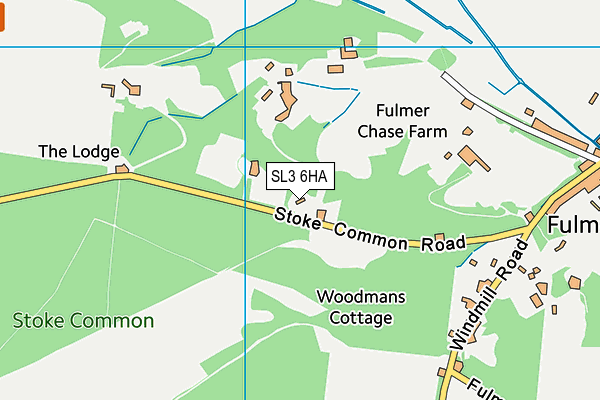 SL3 6HA map - OS VectorMap District (Ordnance Survey)