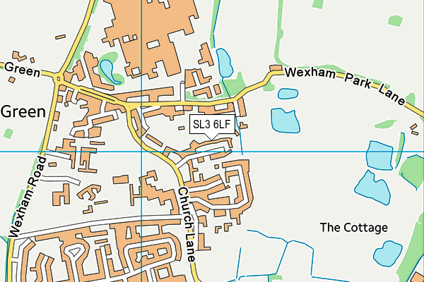 SL3 6LF map - OS VectorMap District (Ordnance Survey)