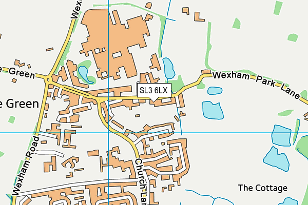 SL3 6LX map - OS VectorMap District (Ordnance Survey)