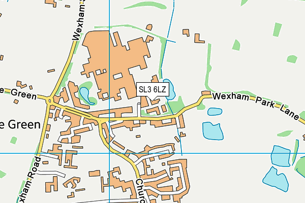 SL3 6LZ map - OS VectorMap District (Ordnance Survey)