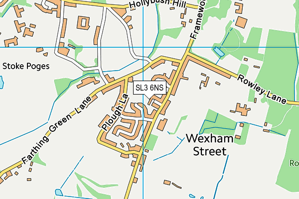 SL3 6NS map - OS VectorMap District (Ordnance Survey)