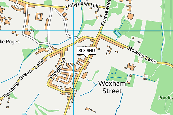 SL3 6NU map - OS VectorMap District (Ordnance Survey)
